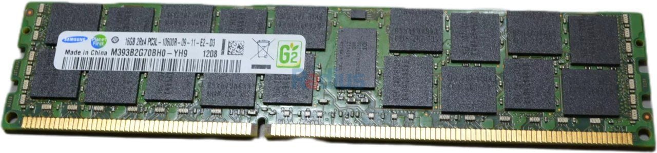 Dell Samsung M393B2G70DB0-YH9 1x 16GB DDR3-1333 RDIMM PC3L-10600R Dual Rank x4 Module