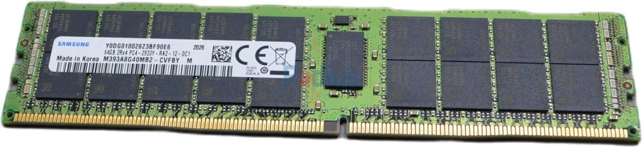 Dell Samsung 1x 64GB DDR4-2933 RDIMM PC4-23466U-R Dual Rank x4 Module M393A8G40MB2-CVF
