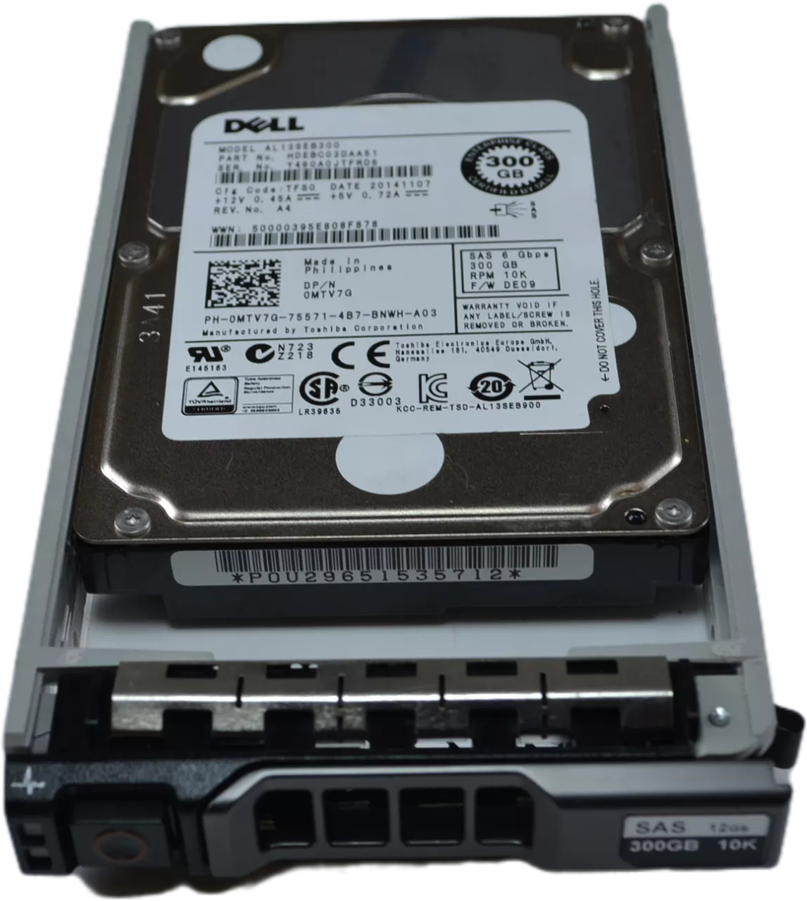 DELL SERVER HDD 300 GB SAS 6Gbps 10K rpm 2.5'' Hot-Plug (MTV7G)