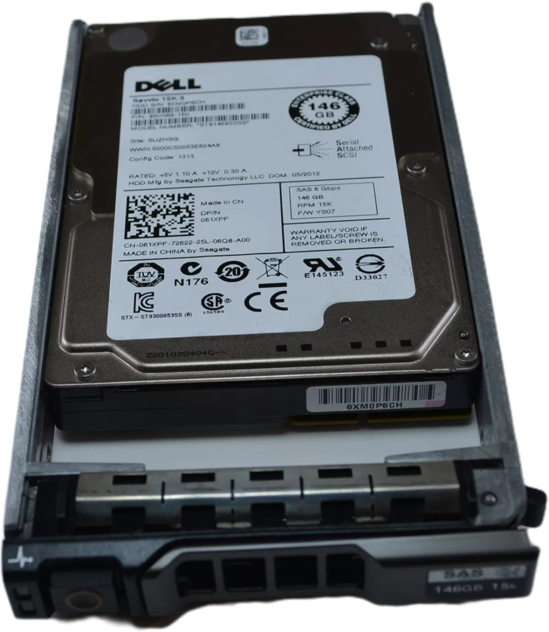 DELL SERVER HDD 146GB 15K SAS 2.5 HDD (61XPF, ST9146853SS)