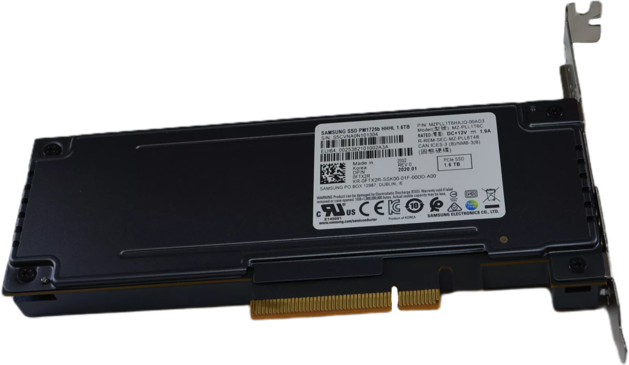Dell Samsung 1.6tb SSD PCIe NVMe FTX2R