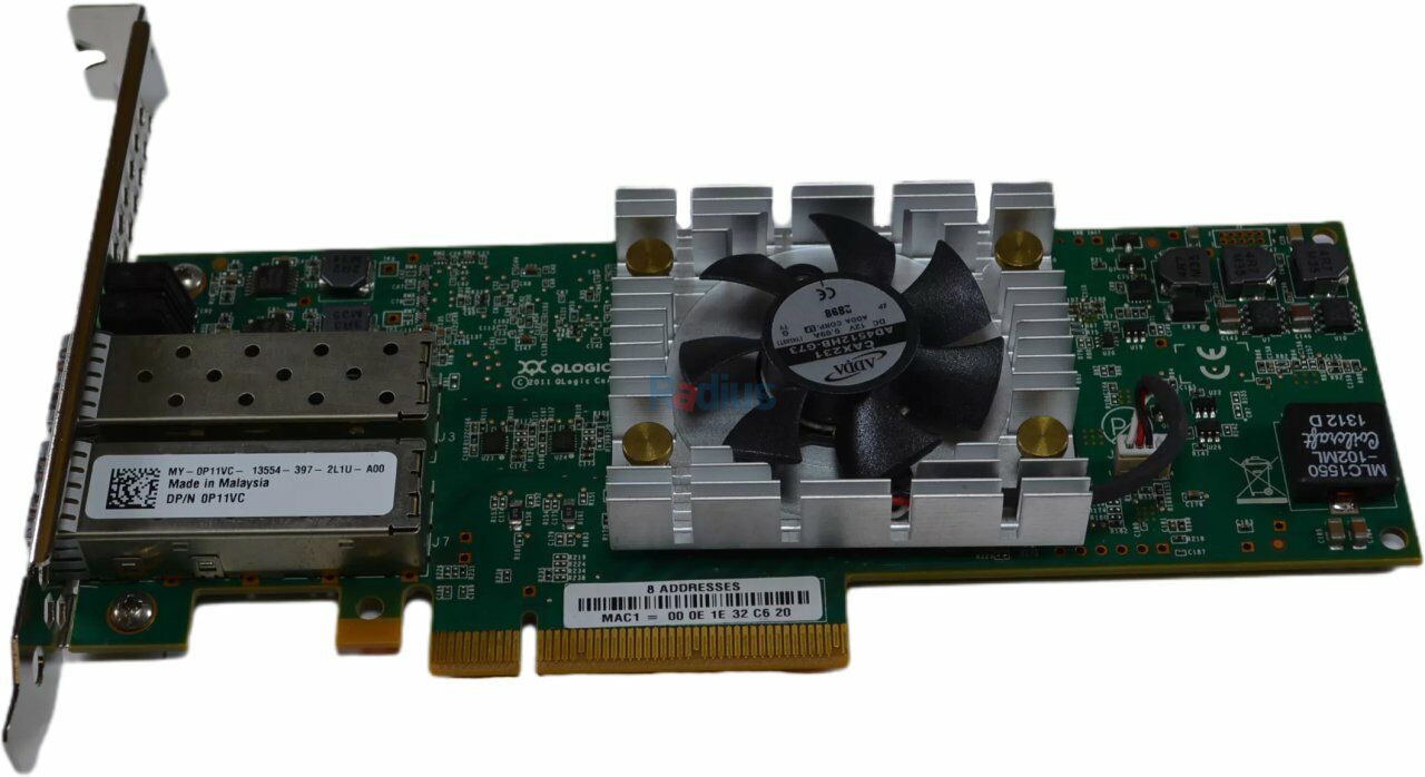 DELL Qlogic QLE8262-CU Dual Port 10GbE SFP+ PCIe Ethernet Card (P11VC)