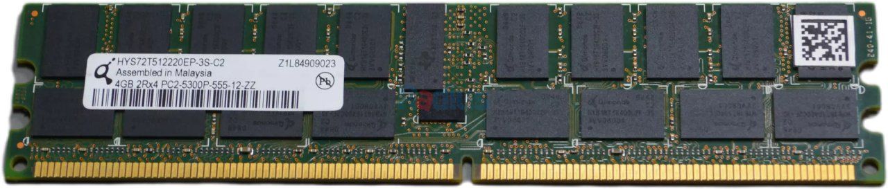 Dell Qimonda 4GB HYS72T512220EP-3S-C2 PC2-5300P ECC REG RAM