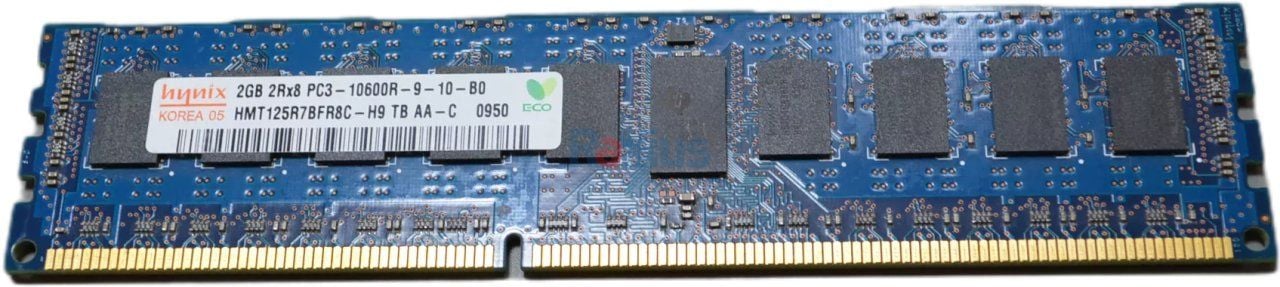 Dell Server Hynix 2GB PC3-10600 DDR3-1333MHz ECC Registered CL9 240-Pin DIMM Dual Rank Memory Module (HMT125R7BFR8C-H9)