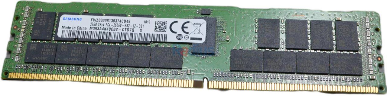Dell Samsung 1x 32GB DDR4-2666 RDIMM PC4-21300V-R Dual Rank x4 Module (M393A4K40CB2)