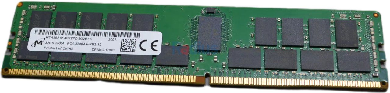 Dell Micron 1x 32GB DDR4-2400 RDIMM PC4-19200T-R Dual Rank x4 Module (MTA36ASF4G72PZ-2G3)