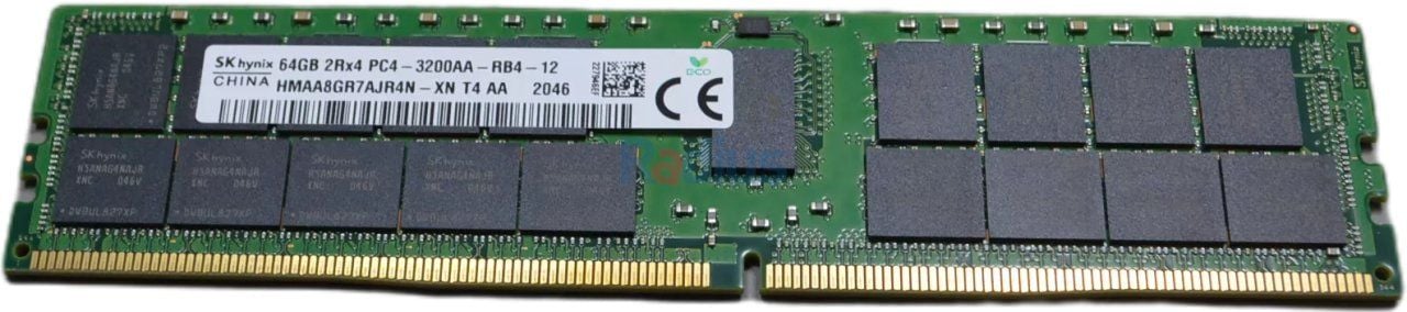 Dell SK Hynix 1x 64GB DDR4-2933 RDIMM PC4-23466U-R Dual Rank x4 Module (HMAA8GR7AJR4N-WM)