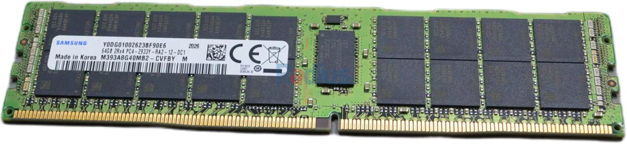 Dell Samsung 1x 64GB DDR4-2933 RDIMM PC4-23466U-R Dual Rank x4 Module M393A8G40MB2-CVF