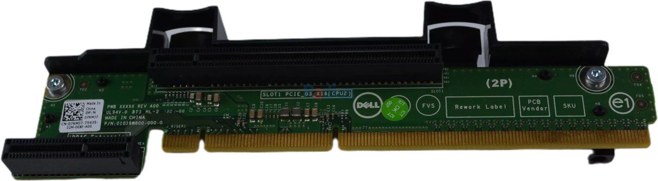 Dell PowerEdge R420 PCIe G3 X16 Dual CPU Riser Card Board 7KMJ7 HC547