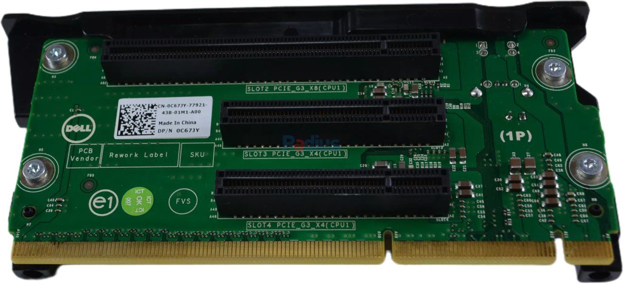 DELL Riser 2 1x16 Slot And 2x8 Slot For Poweredge R520 C67JY
