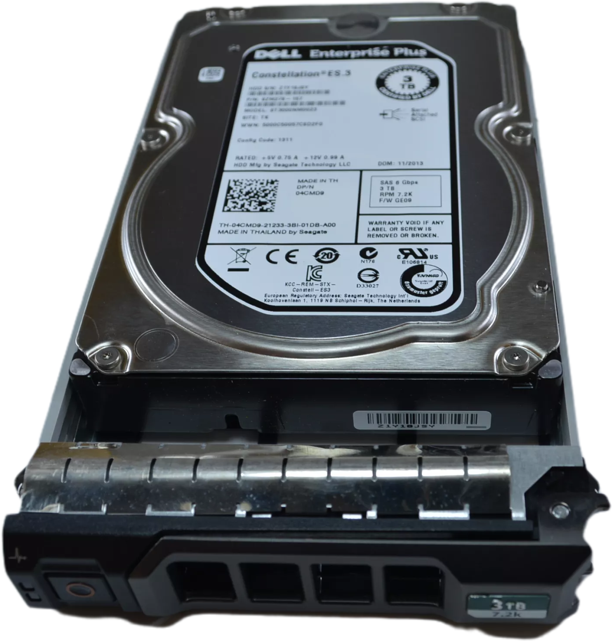 DELL 4CMD9-COMPELLENT - 3TB 7.2K 3.5 SAS 6G COMPELLENT ST3000NM0023