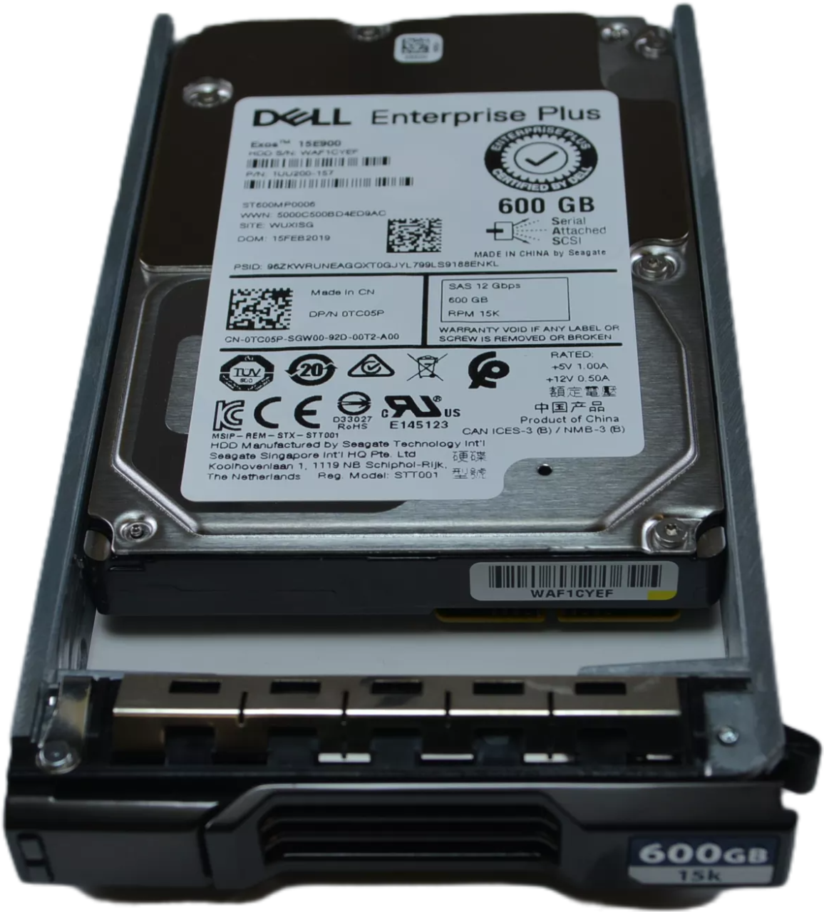 DELL TC05P - 600GB 15K 2.5 SAS 12G EQL ST600MP0006