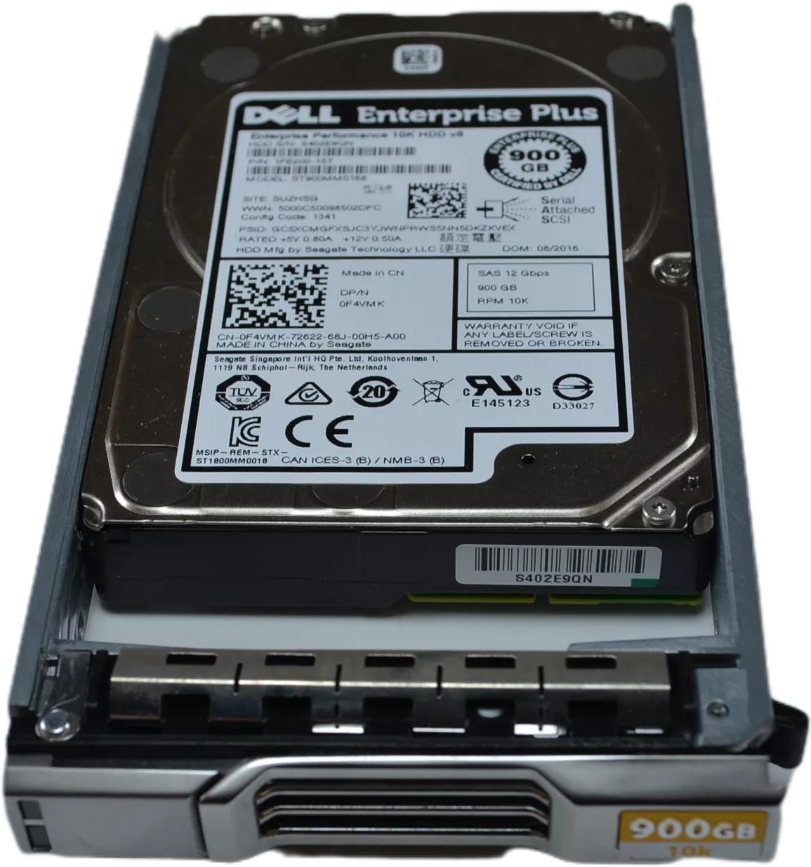 DELL F4VMK - 900GB 10K 2.5 SAS 12G EQL ST900MM0168
