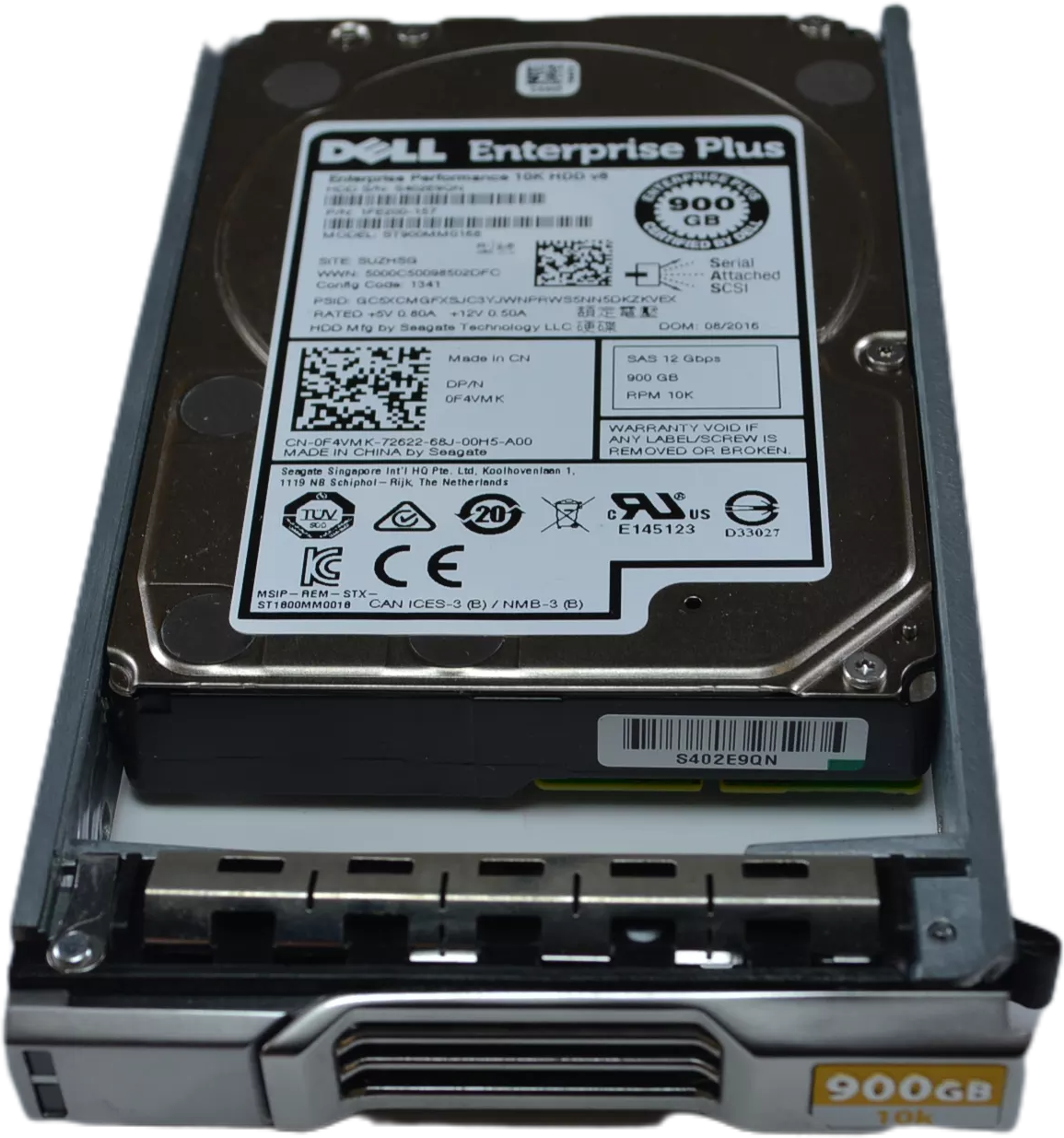 DELL F4VMK - 900GB 10K 2.5 SAS 12G EQL ST900MM0168