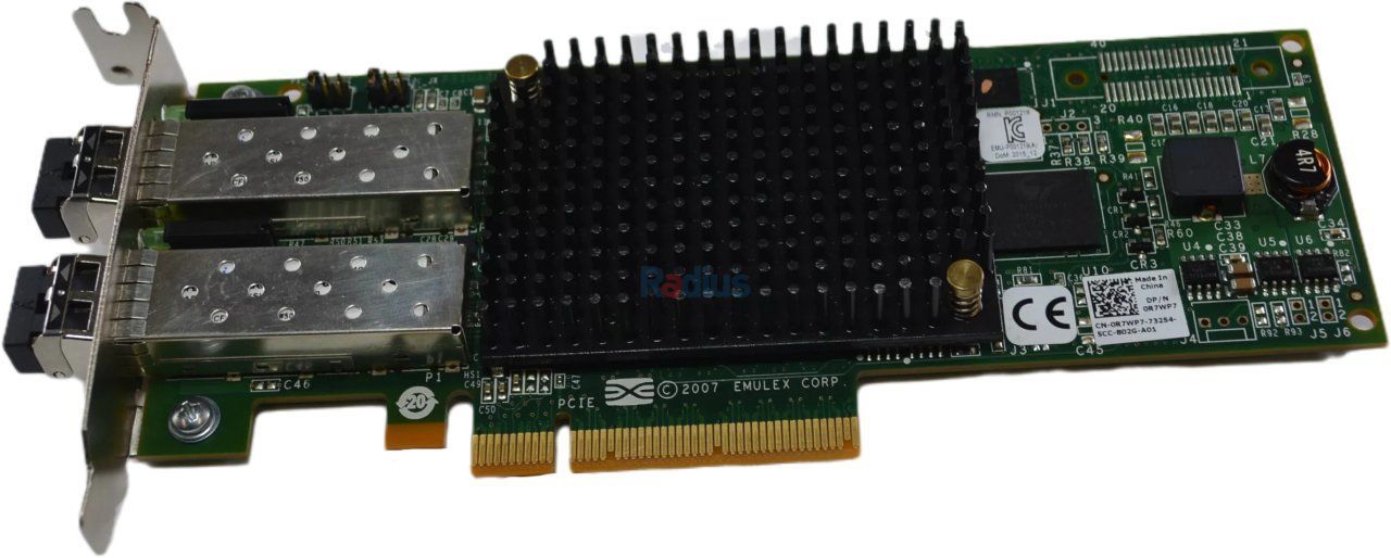 DELL Emulex LPE12002 Dual Port FC8 Fiber Channel HBA Card PCIe (R7WP7)