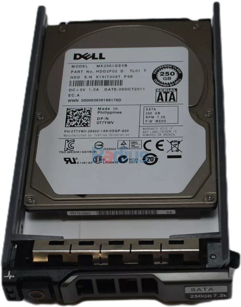 DELL SERVER HDD 250 GB SATA 7.2K 2.5'' Hot-Plug (T7YWV)