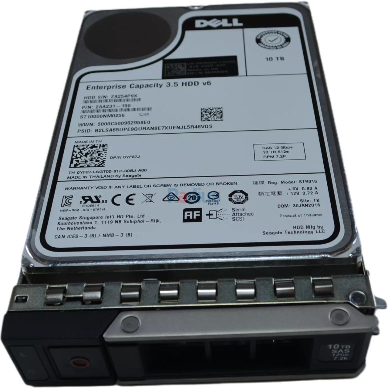 DELL HDD 10 TB Nearline-SAS 7.200 rpm 3.5'' Hot-Plug 14G 400-ATKZ YF87J