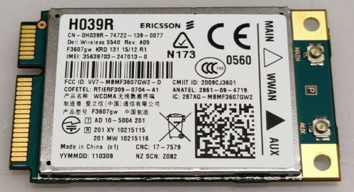 Dell Notebook Mini-PCI Express HSPA WWAN 5540 Card