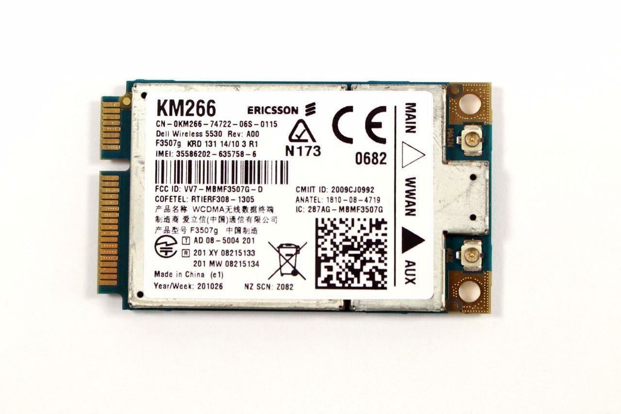Dell Notebook WWAN Ericsson Card KM266 Wireless 5530 Card