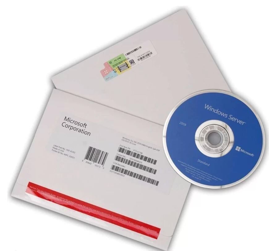 Windows Server 2019 Standart OEM X64 EN 1PK DSP DVD 16Core